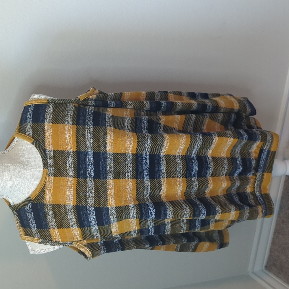 Cold Shoulder Plaid Sweater